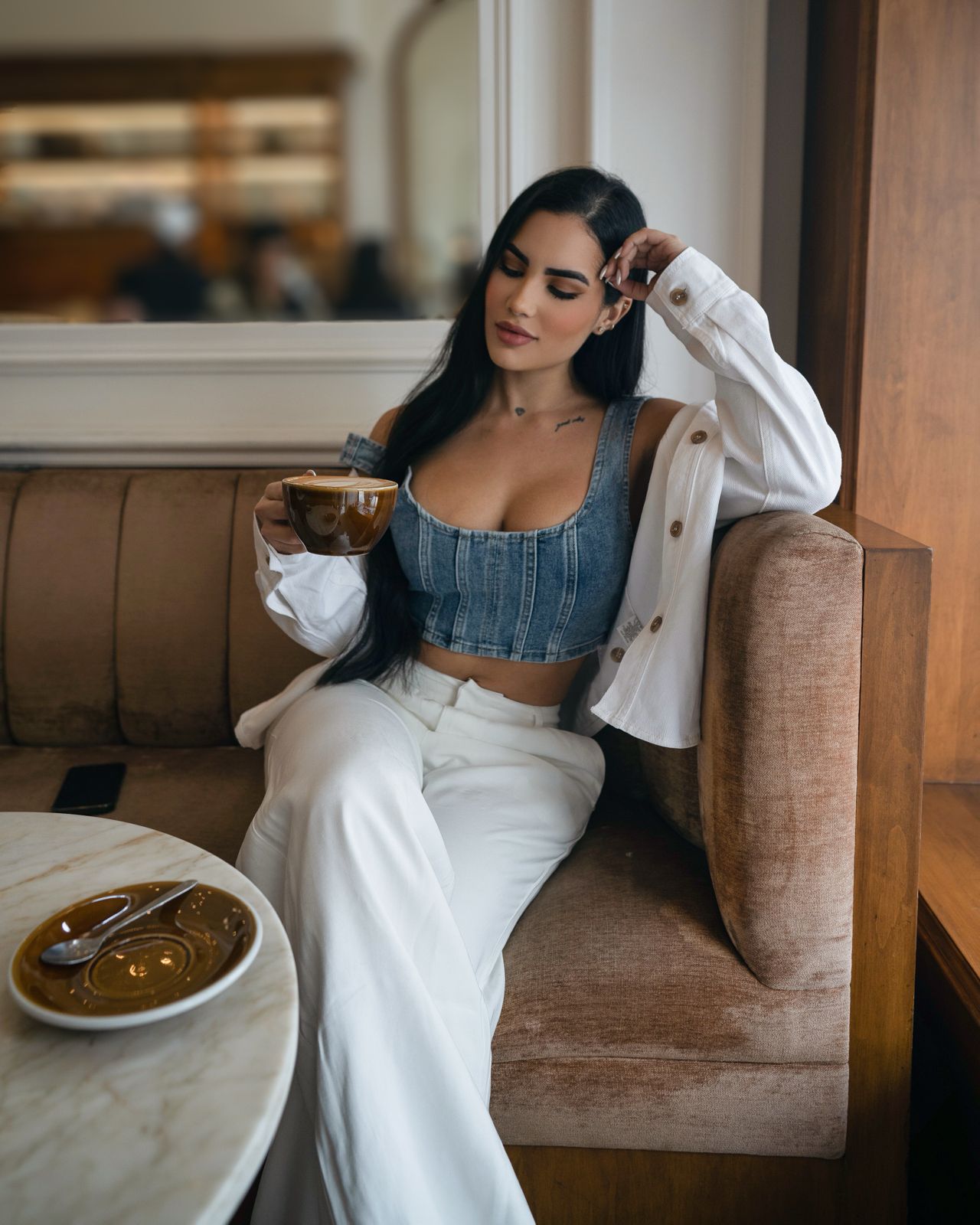 CHAQUETA LARGA BLANCA