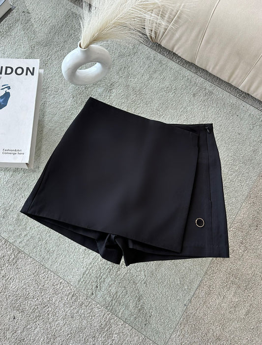 FALDA SHORT NEGRA CRUZADA