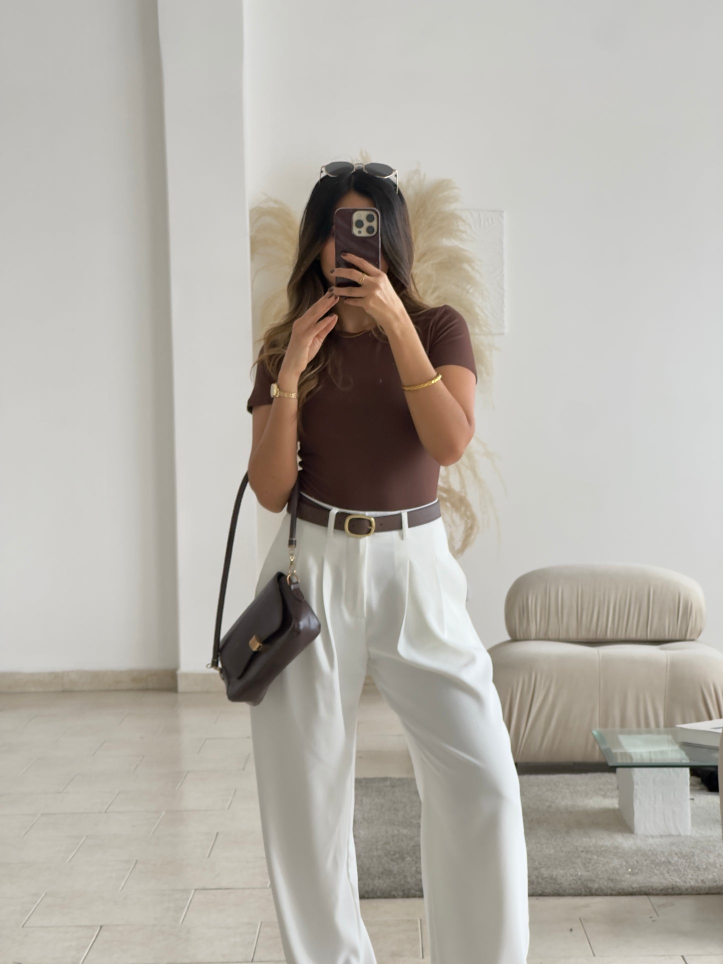 BLUSA MANGA CORTA MOCHA