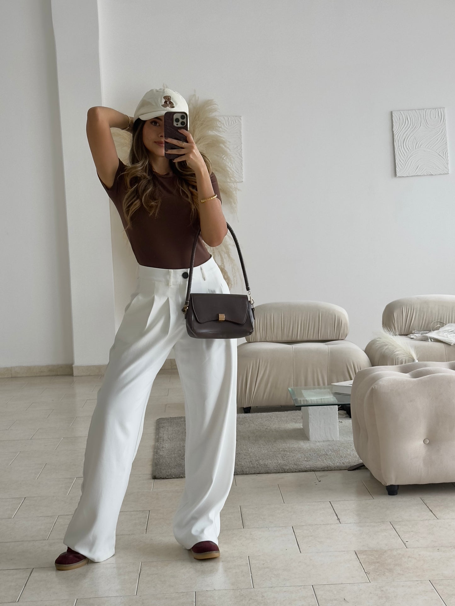 BLUSA MANGA CORTA MOCHA