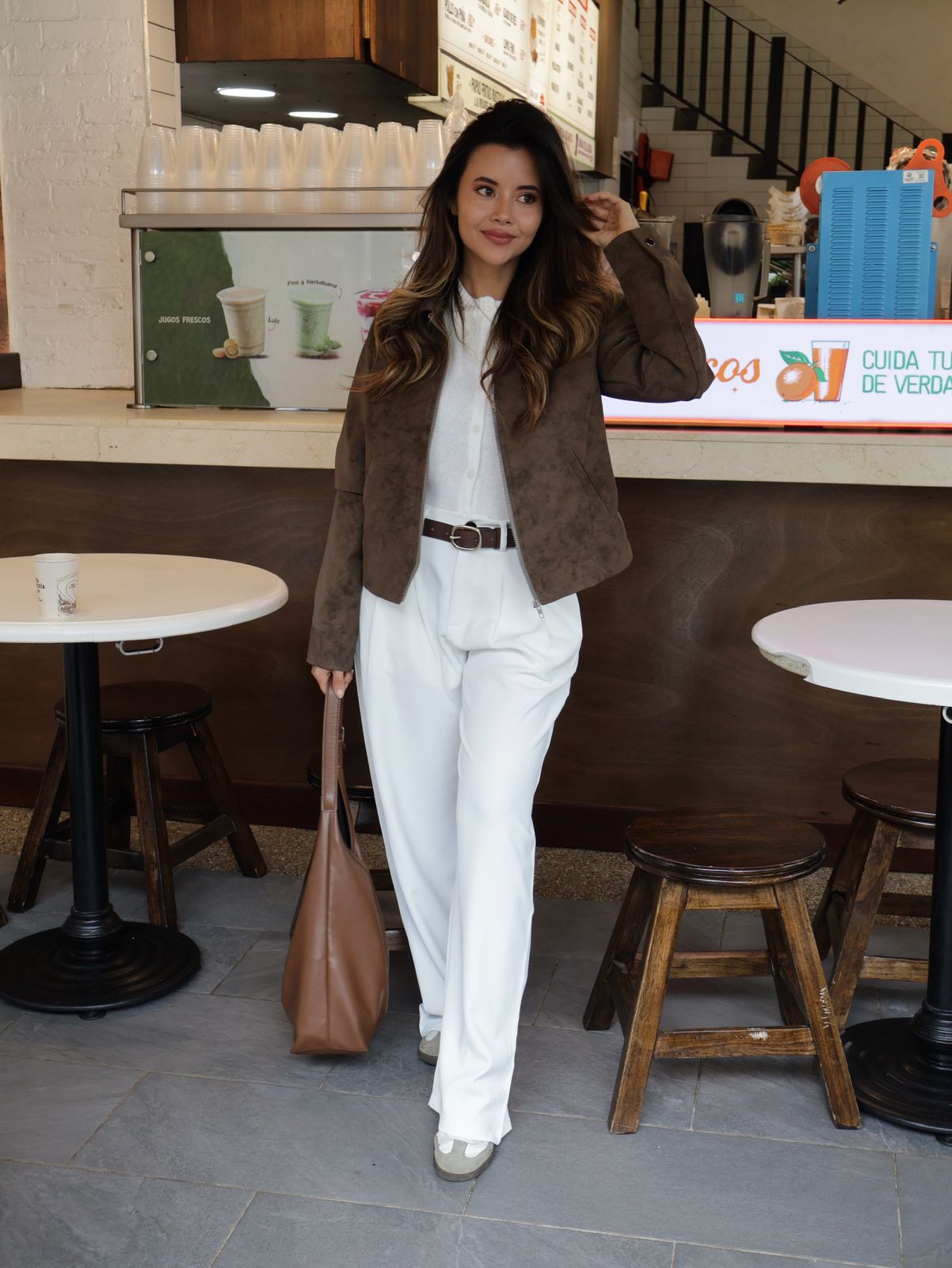 PANTALÓN EN TELA BLANCO