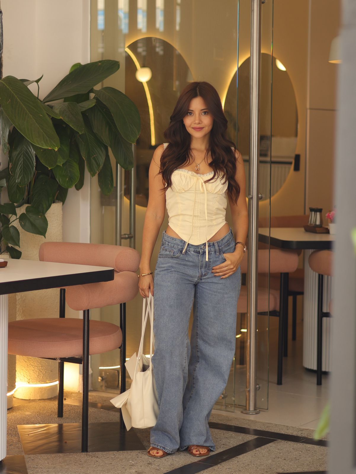 CORSET AMARILLO BORDES ENCAJE