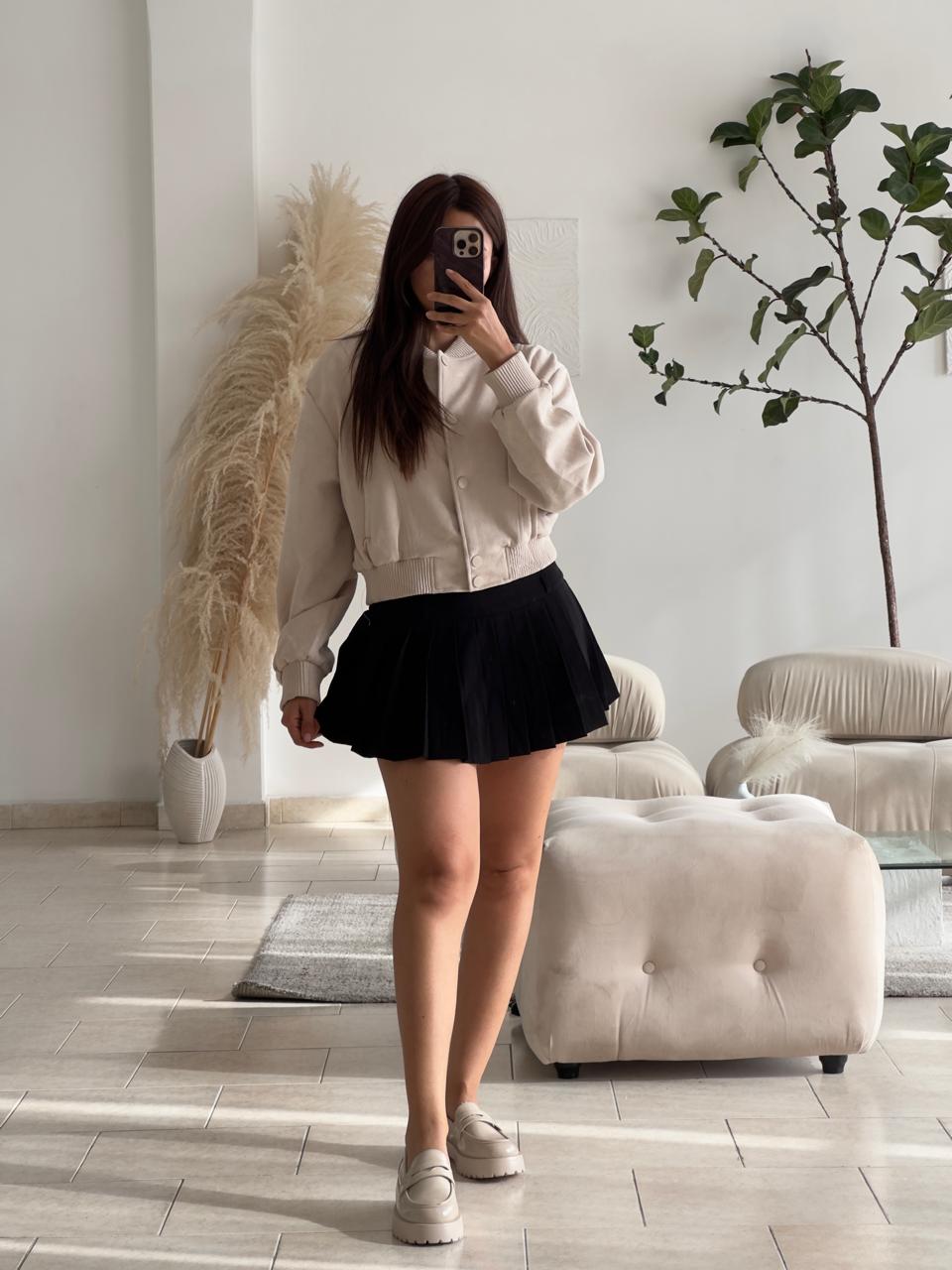 CHAQUETA GAMUSA CREMA