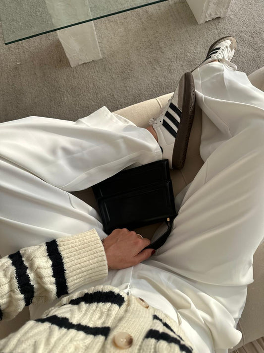 PANTALON EN TELA BLANCO