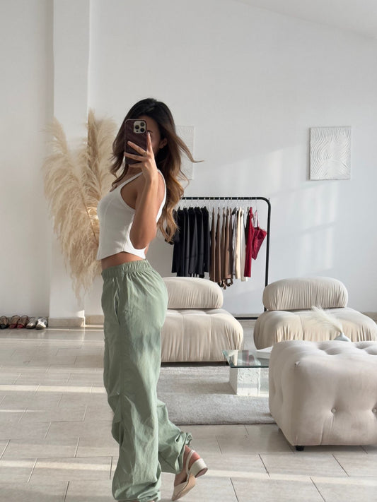 PARACHUTE PANTS VERDE PASTEL