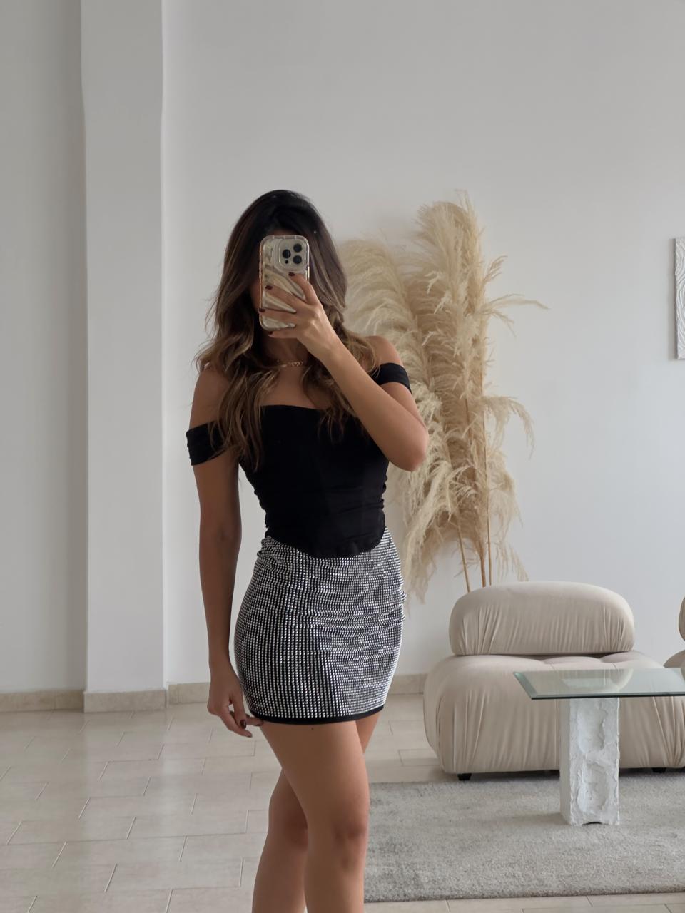 FALDA PEDRERIA NEGRA