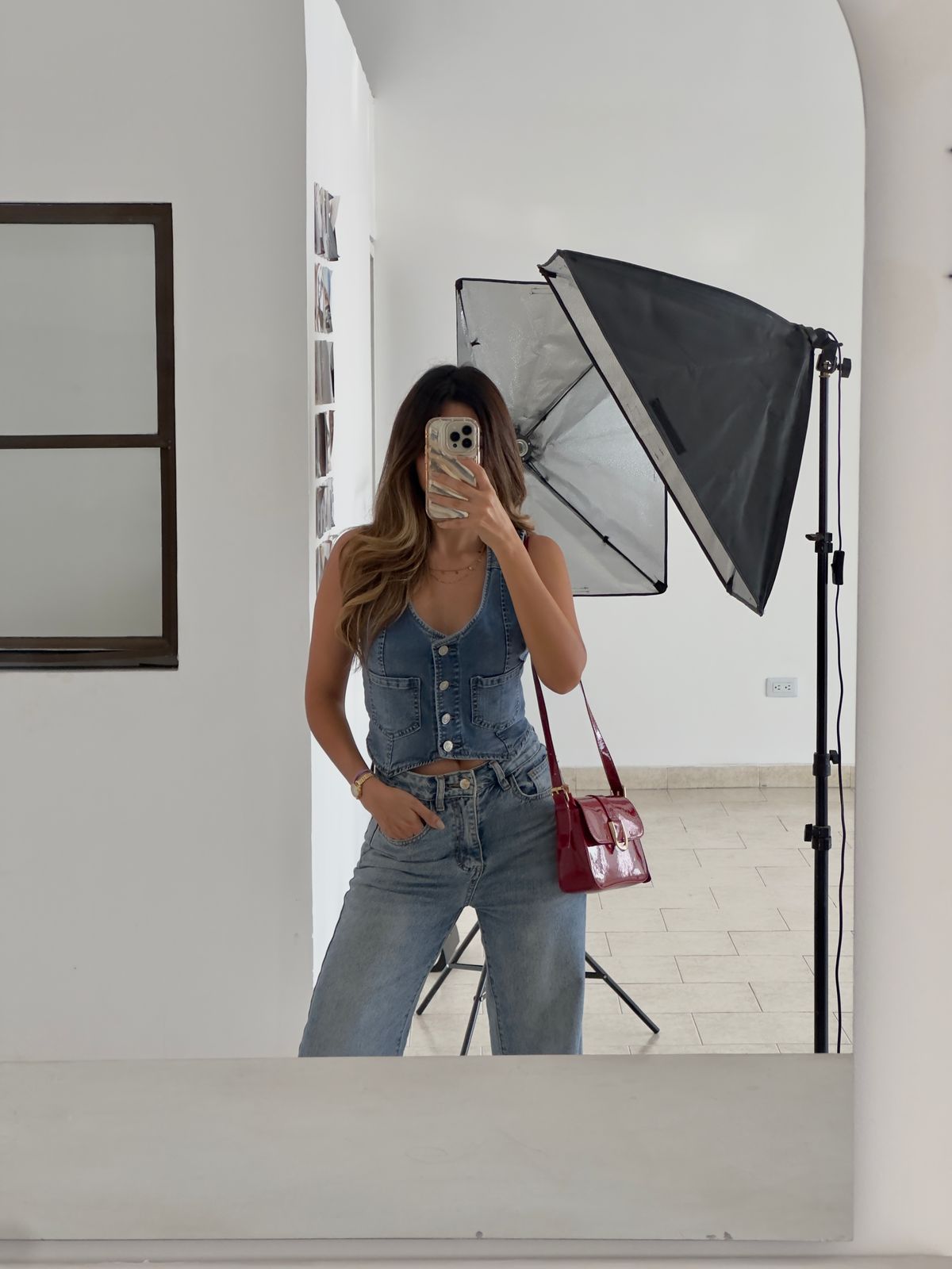 CHALECO DENIM AJUSTADO