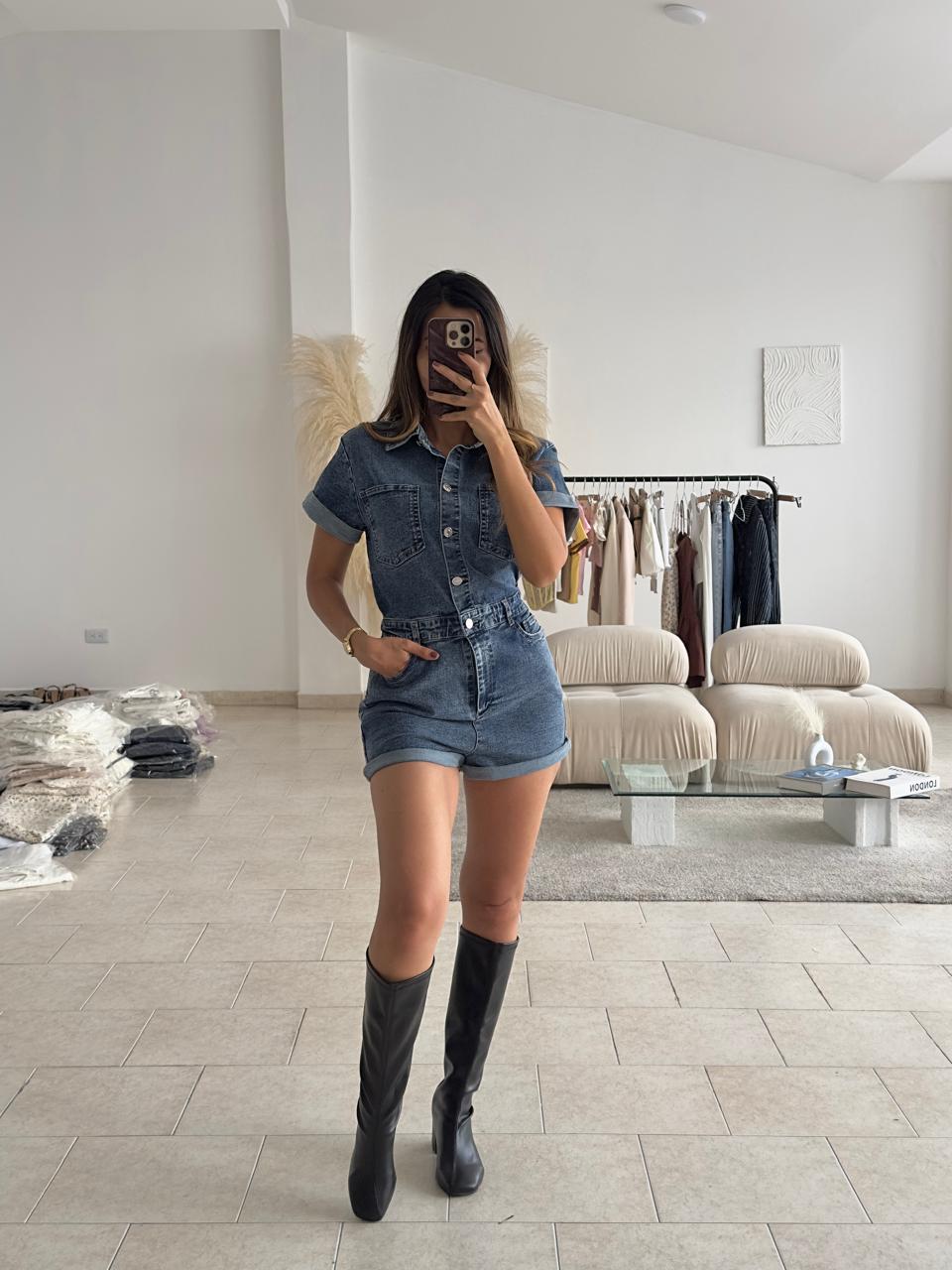ENTERIZO DENIM TONO MEDIO