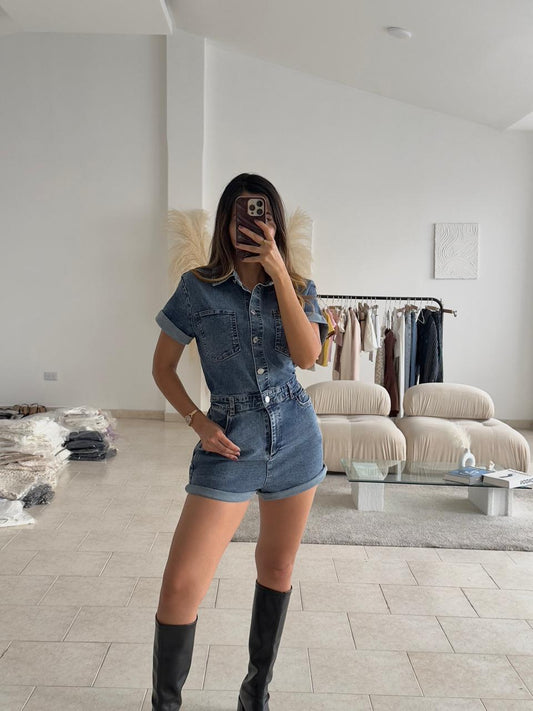 ENTERIZO DENIM TONO MEDIO