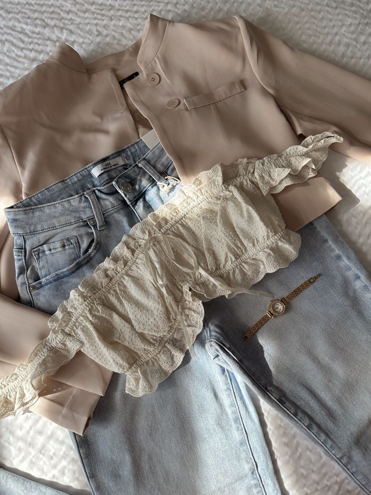 BLAZER CROP PALO ROSA