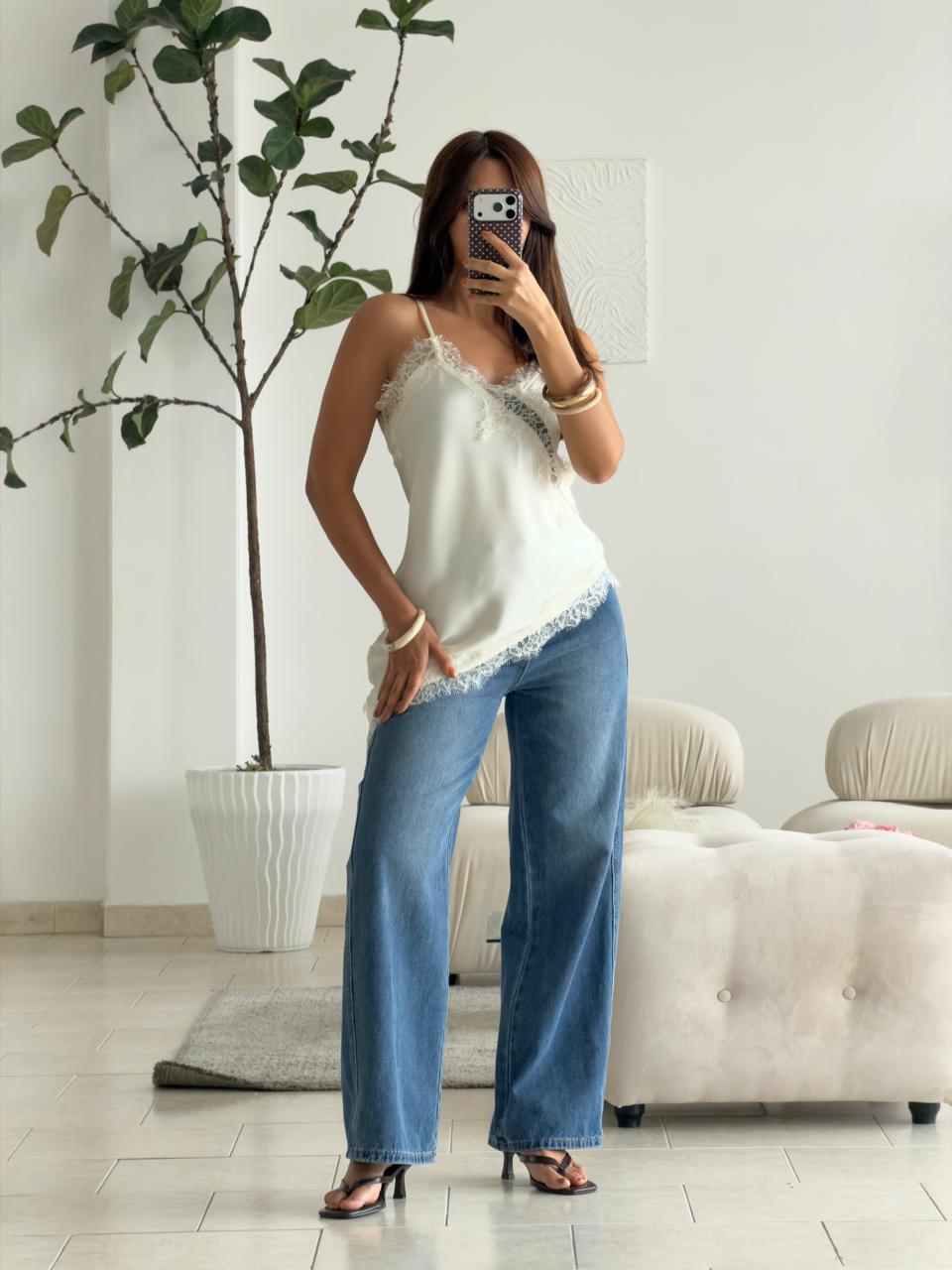 BLUSA LENCERA BLANCA