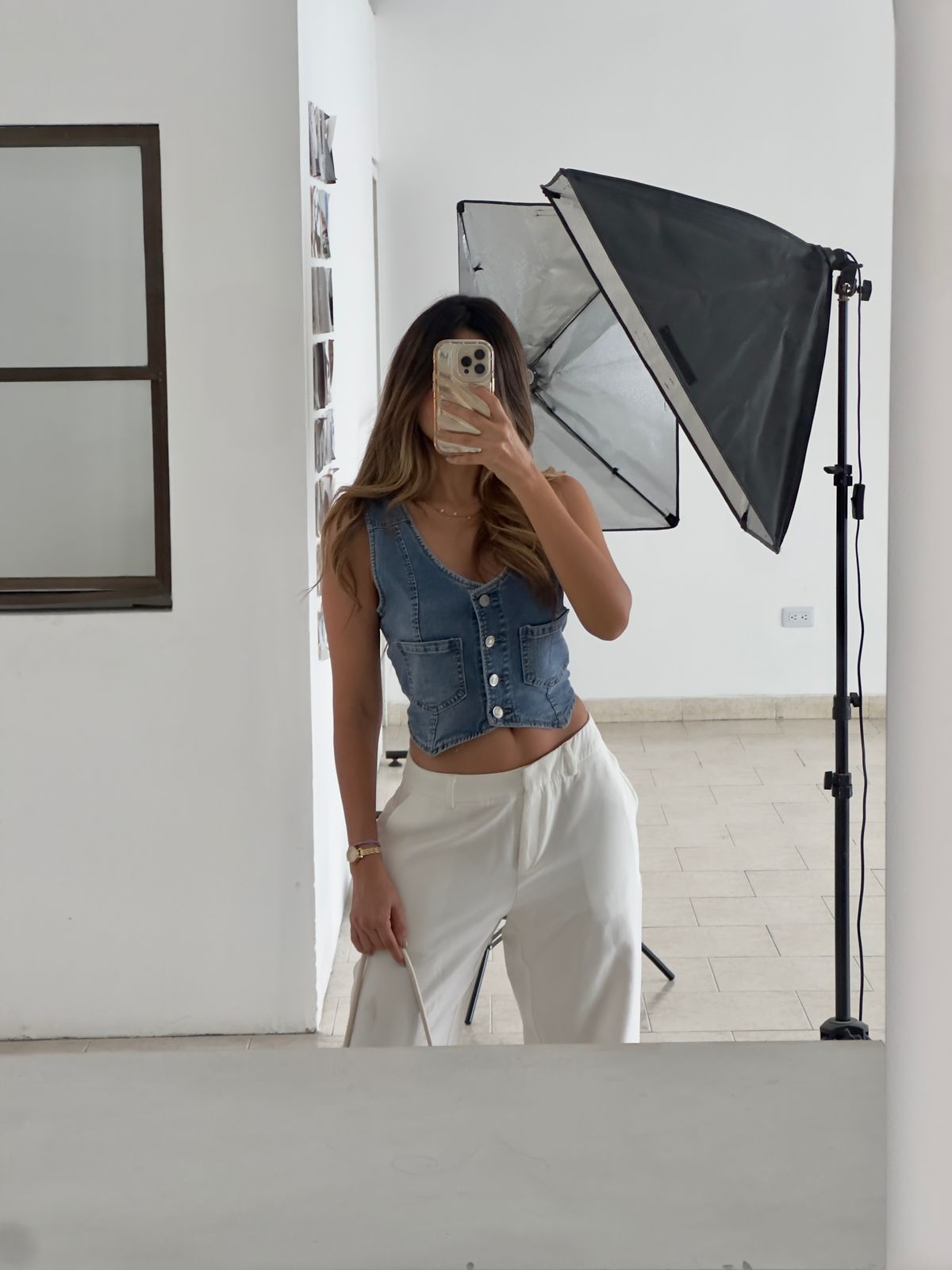 CHALECO DENIM AJUSTADO