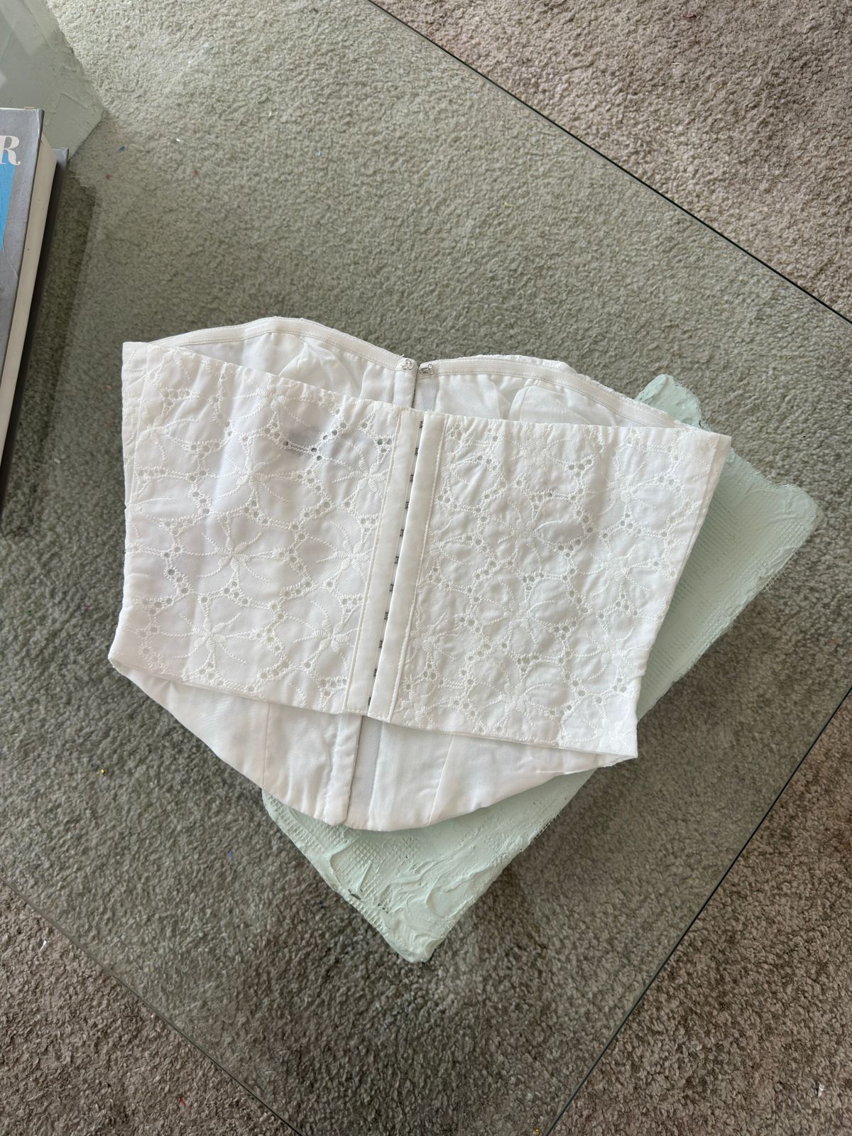 CORSET BLANCO OJALILLO FORRO DOBLE AJUSTE