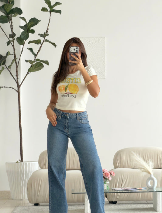 CAMISETA CITRUS AMARILLO PASTEL