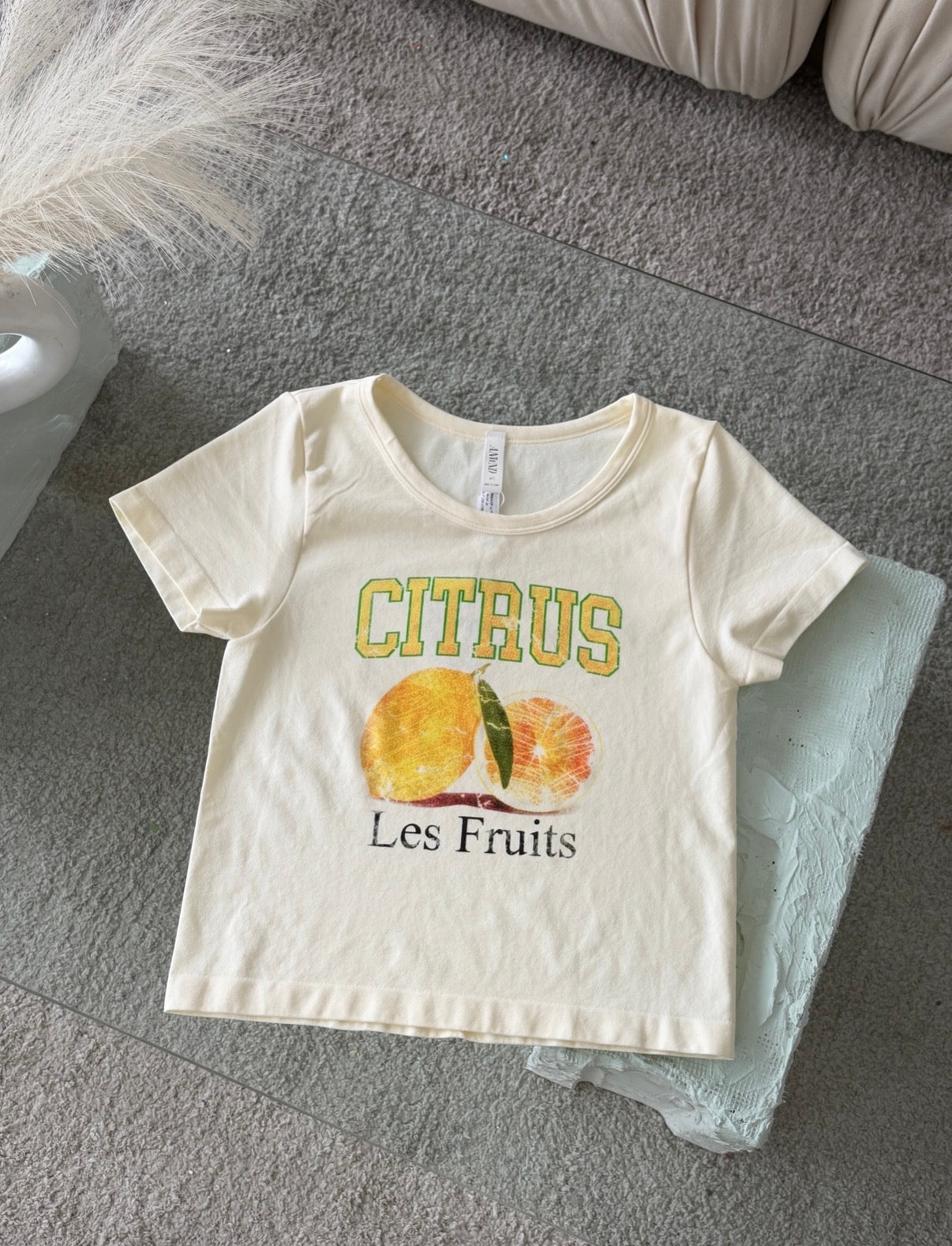 CAMISETA CITRUS AMARILLO PASTEL