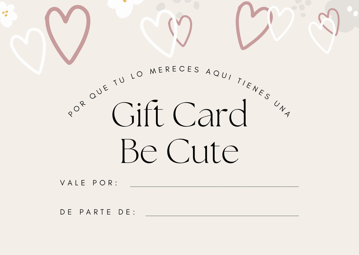 GIFT CARD MADE FOR YOU