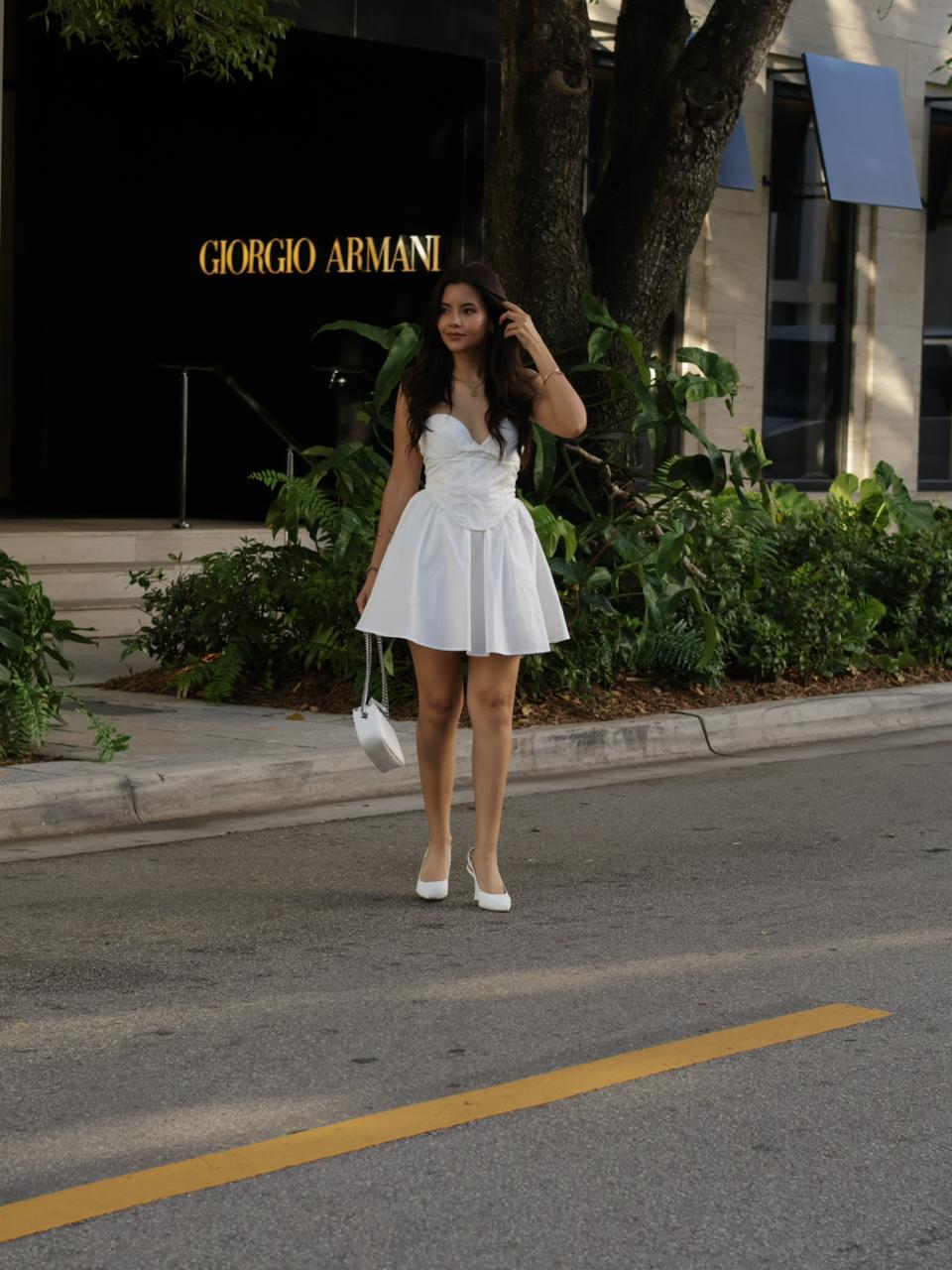 VESTIDO CORSET BLANCO STRAPLESS