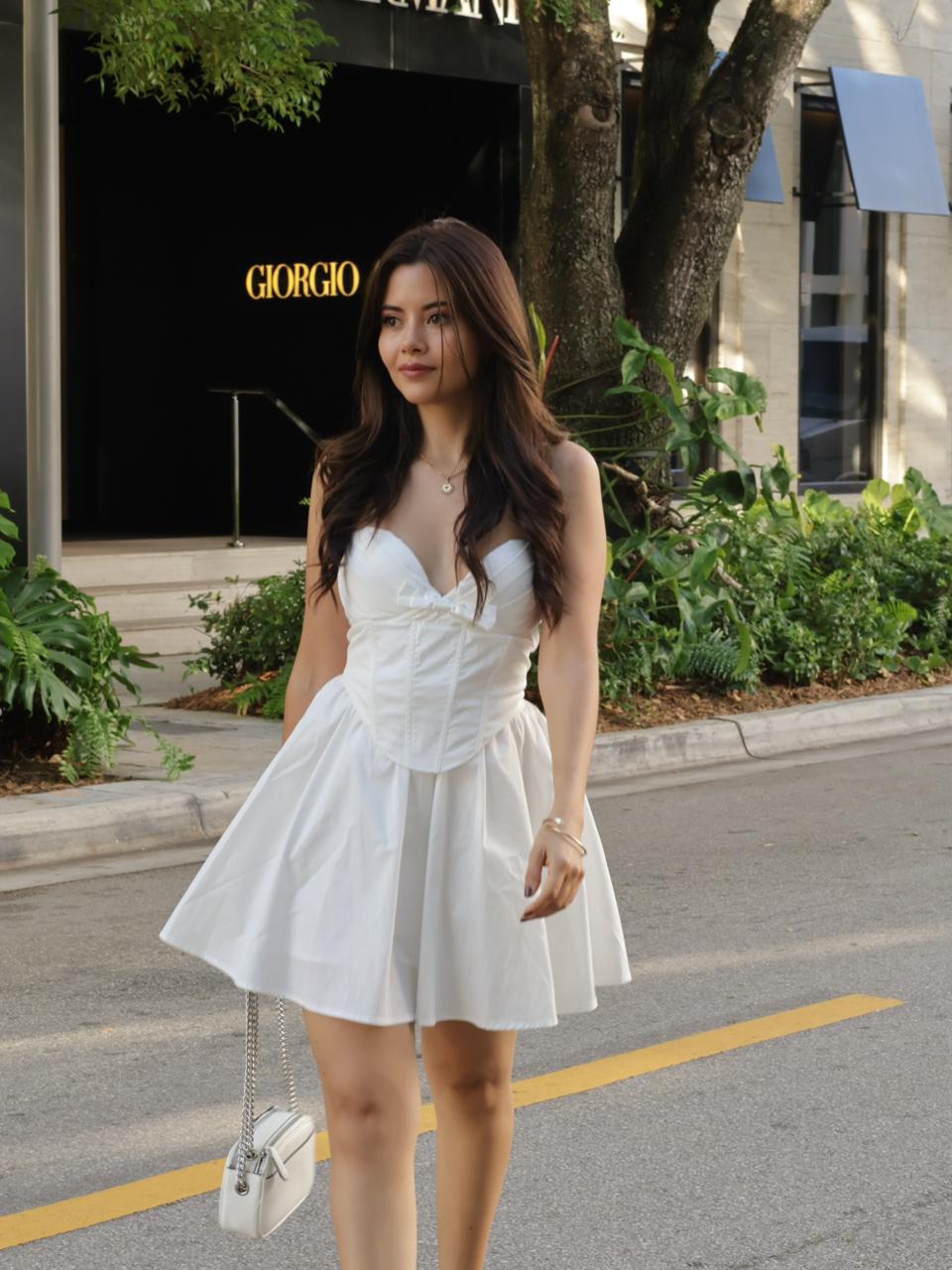 VESTIDO CORSET BLANCO STRAPLESS