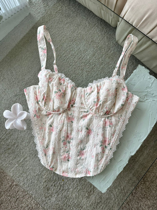 CORSET ENCAJE FLORAL