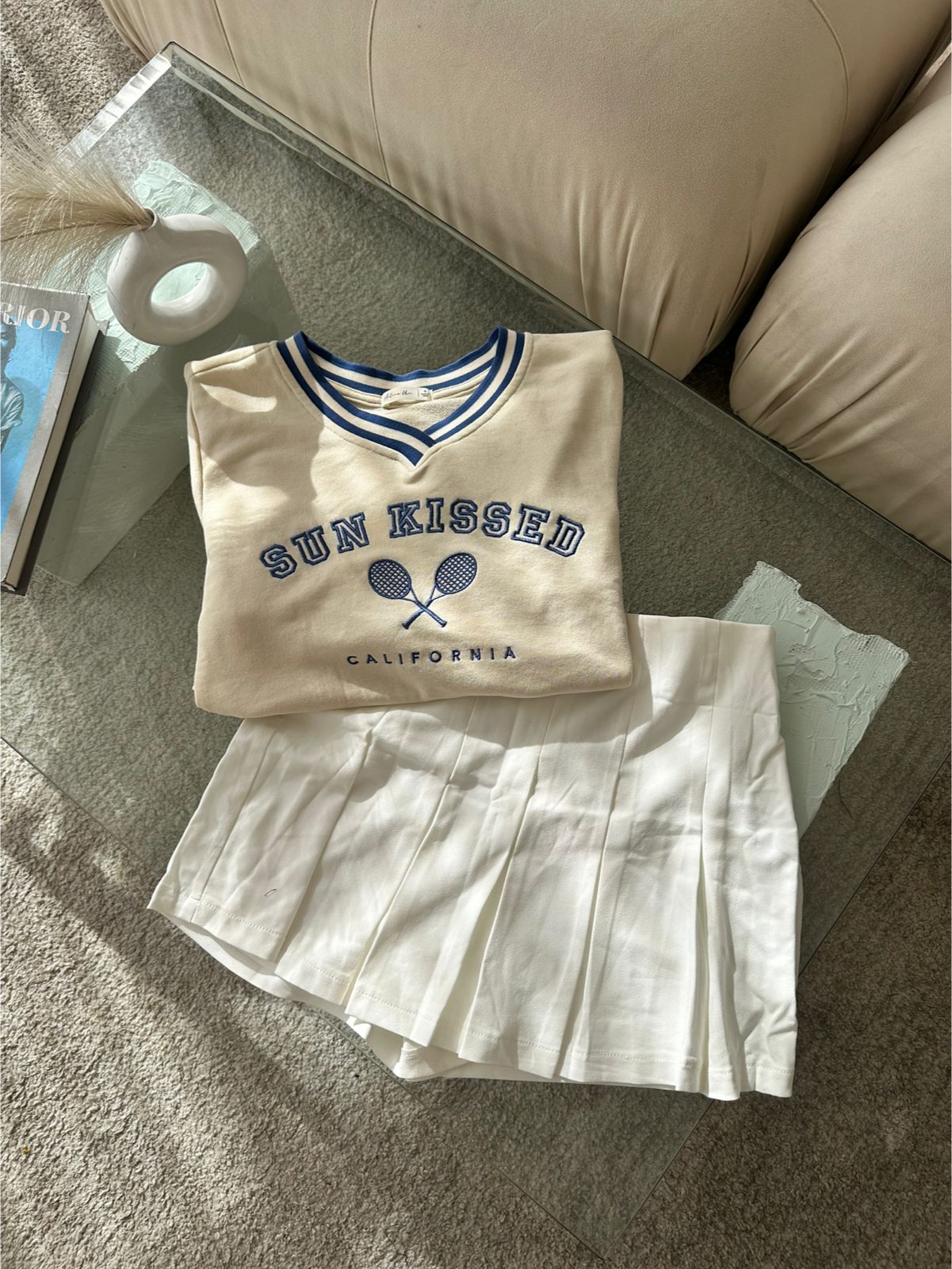 HOODIE CREMA TENIS CALIFORNIA