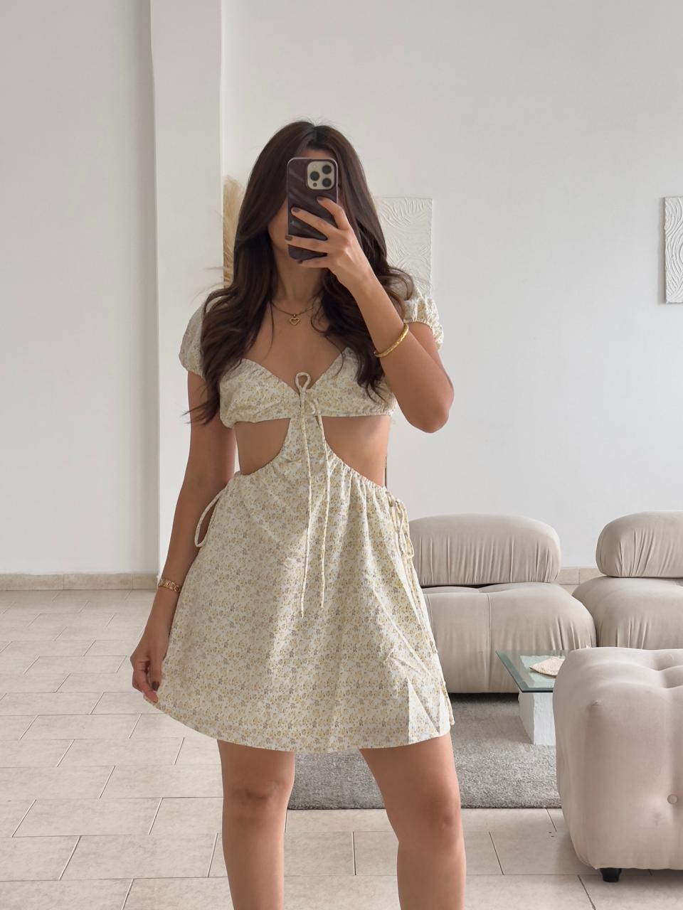 VESTIDO ESCOTES FLORAL