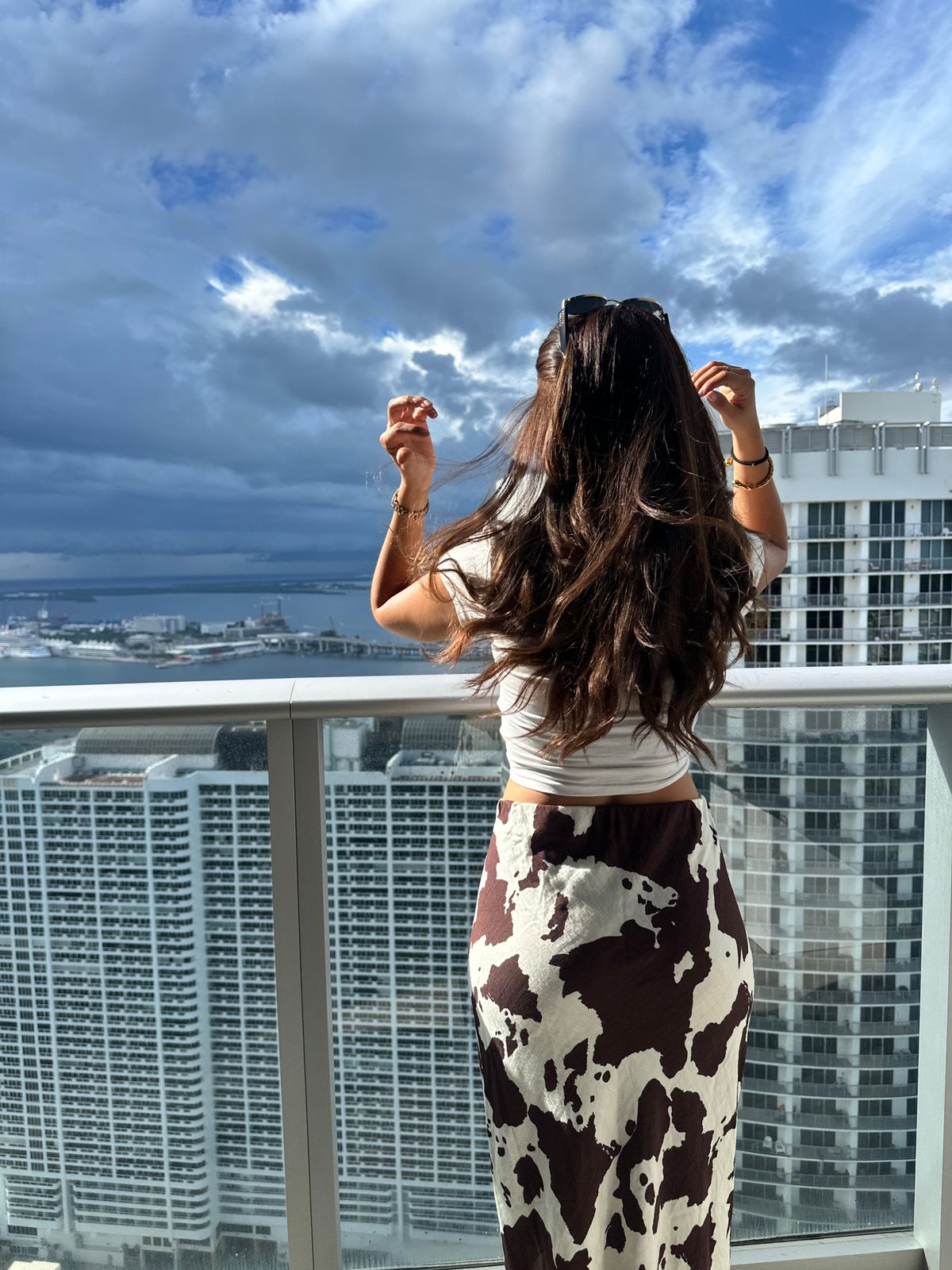FALDA MIDI PRINT VACA