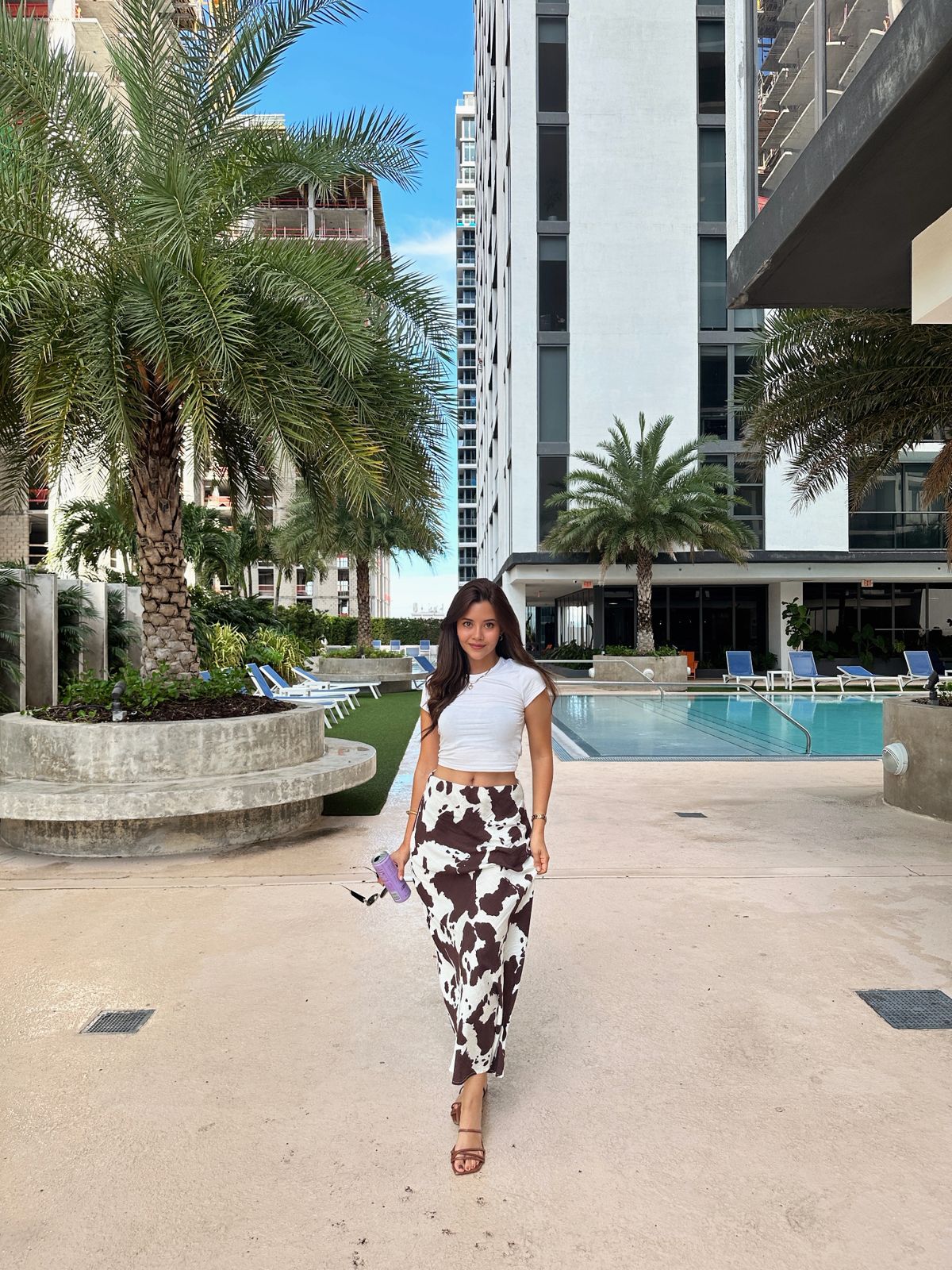 FALDA MIDI PRINT VACA