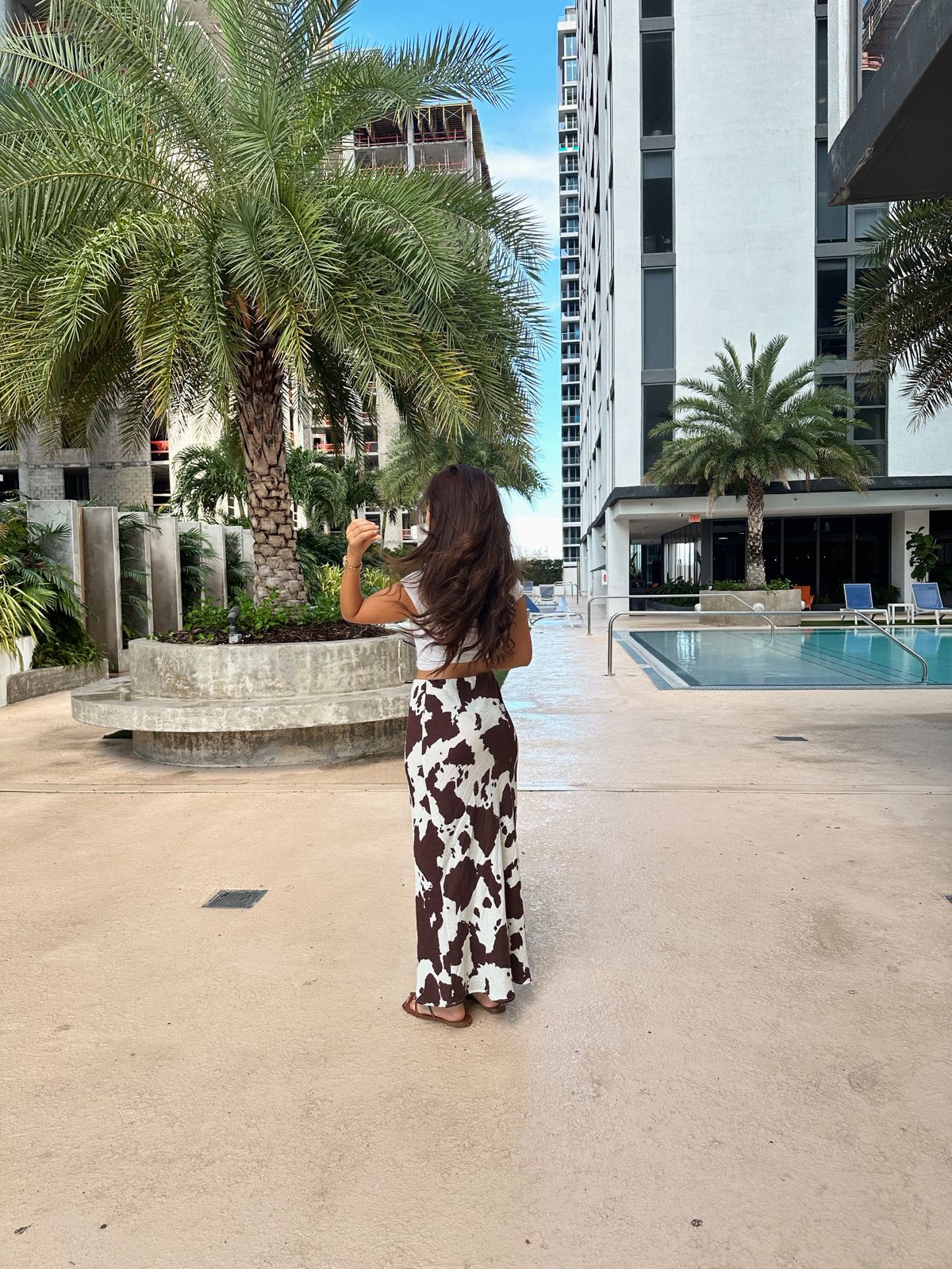 FALDA MIDI PRINT VACA