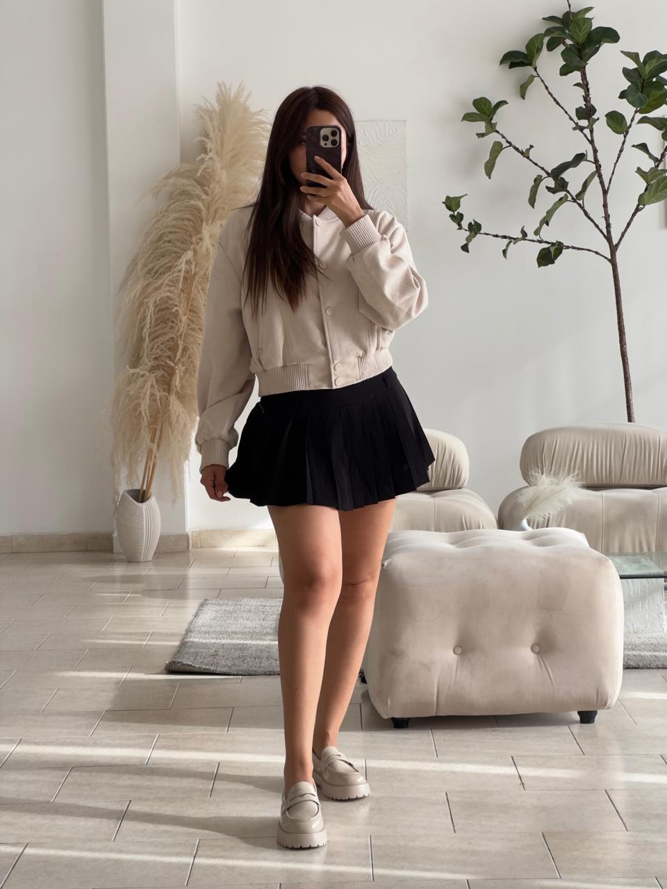 CHAQUETA GAMUSA CREMA