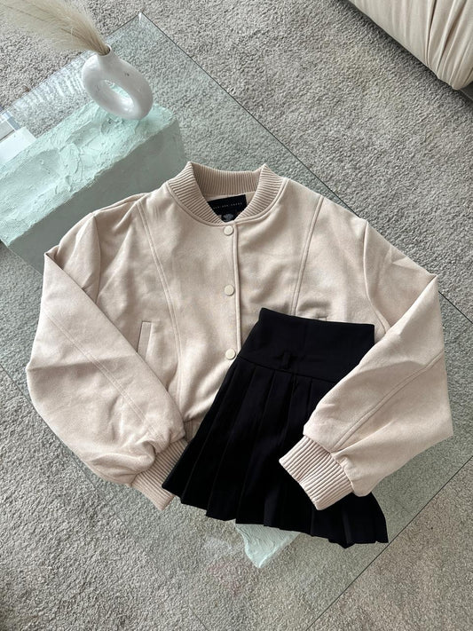 CHAQUETA GAMUSA CREMA