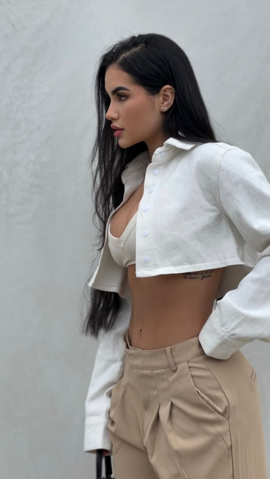 CHAQUETA CORTA BLANCA