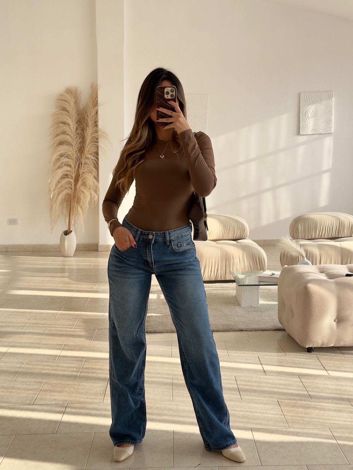 BODY MANGA LARGA MOCHA