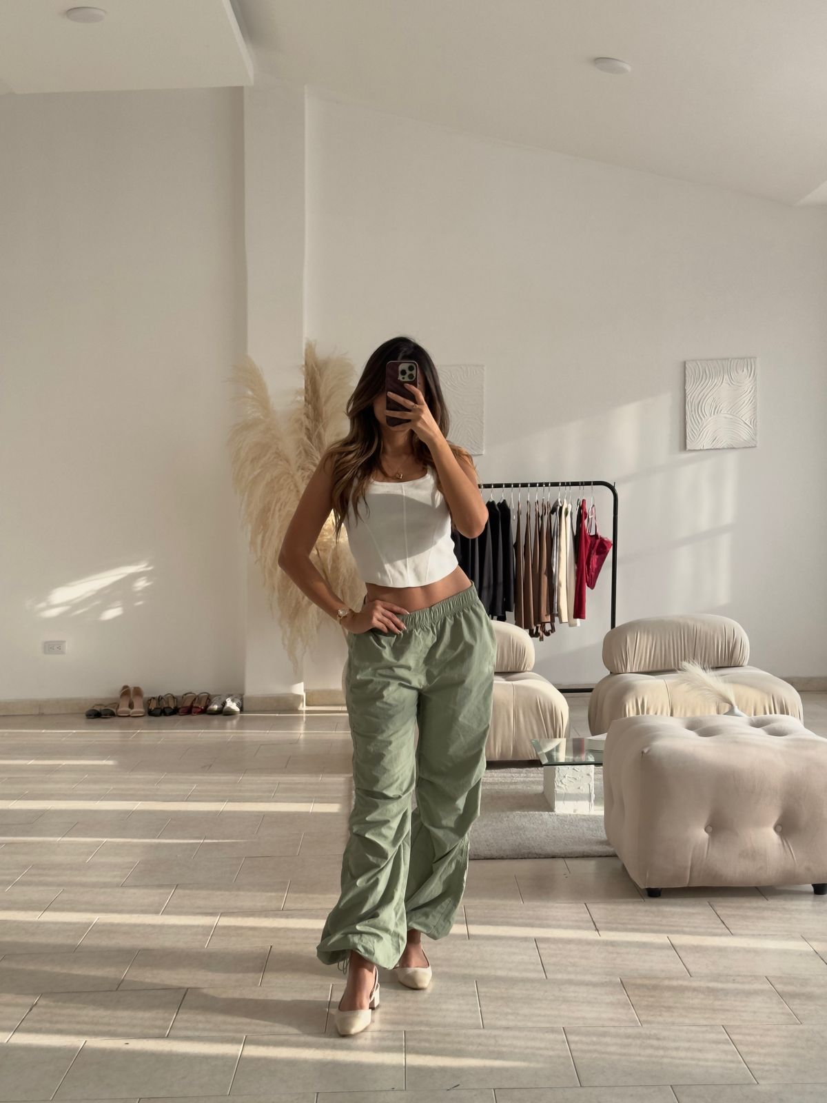 PARACHUTE PANTS VERDE PASTEL