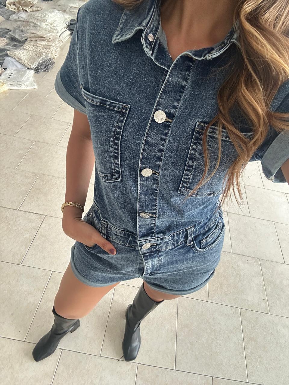 ENTERIZO DENIM TONO MEDIO