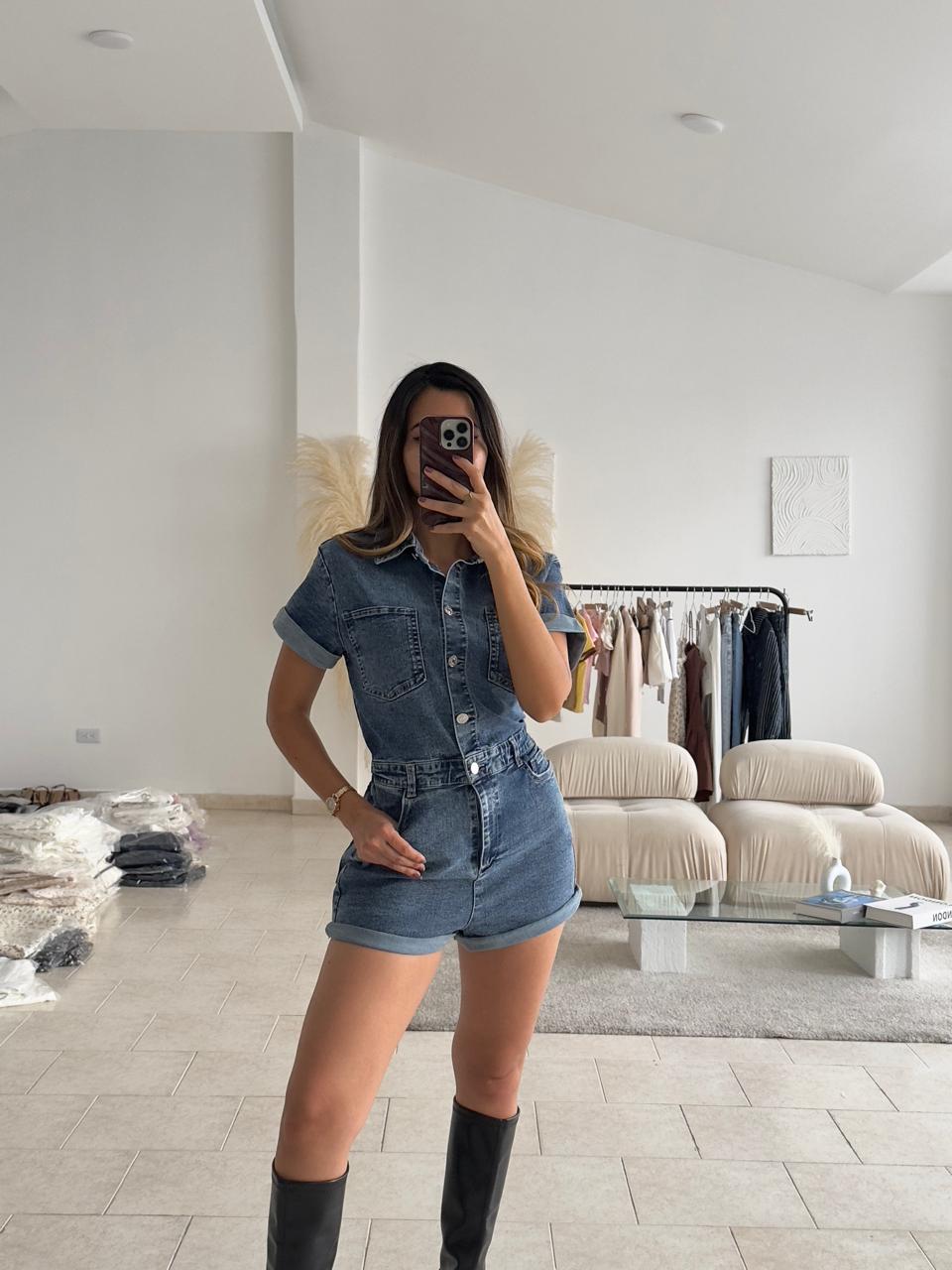 ENTERIZO DENIM TONO MEDIO