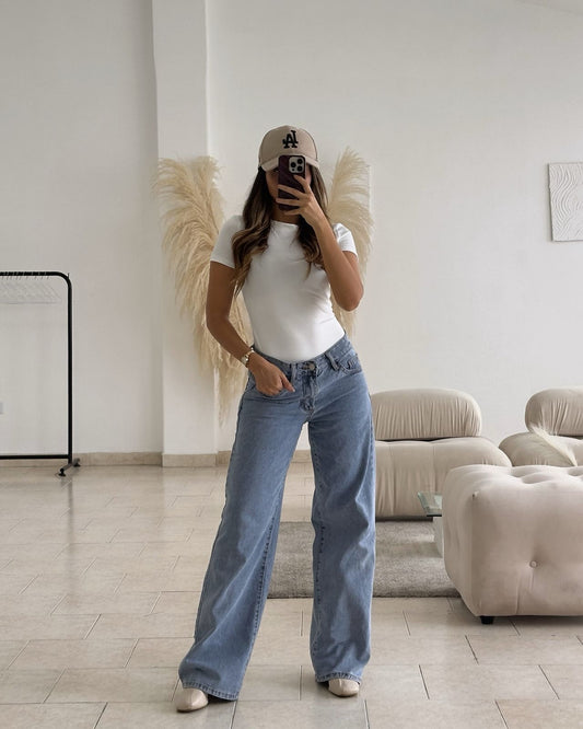 BODY MANGA CORTA BLANCO
