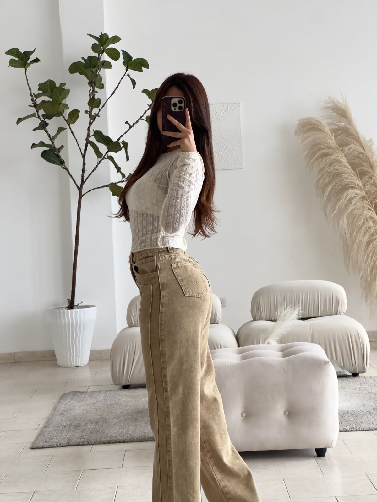 BLUSA TEJIDO ABIERTO CREMA