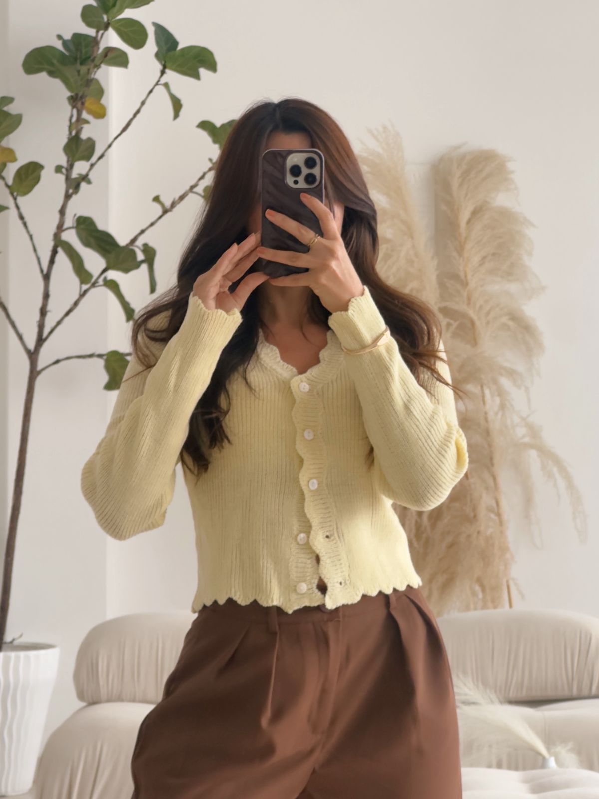 SWEATER TEJIDO AMARILLO PASTEL ONDITAS