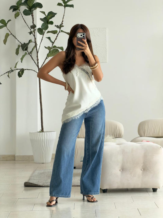 BLUSA LENCERA BLANCA