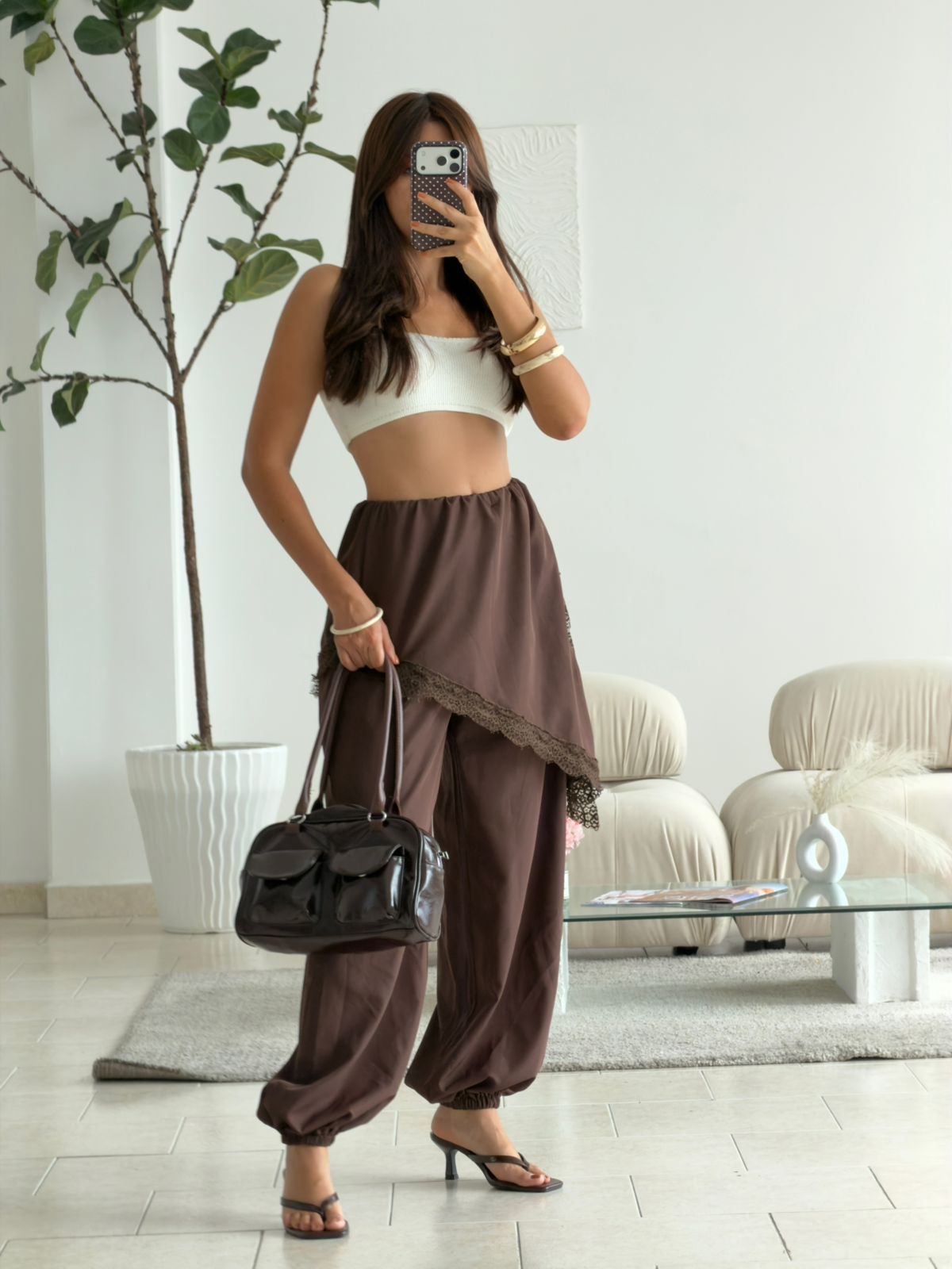 PANTALÓN LENCERO MOCHA RESORTE