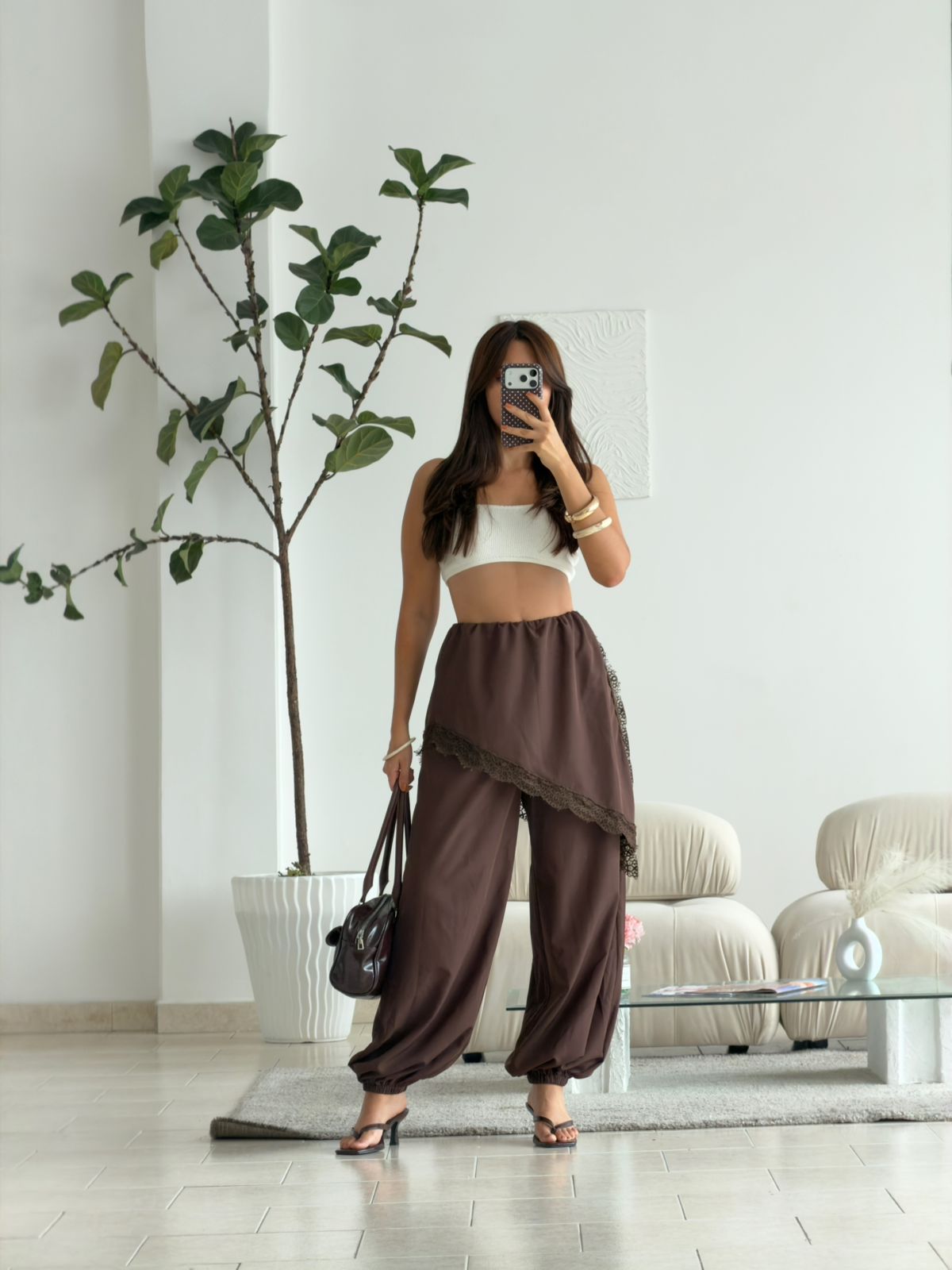 PANTALÓN LENCERO MOCHA RESORTE