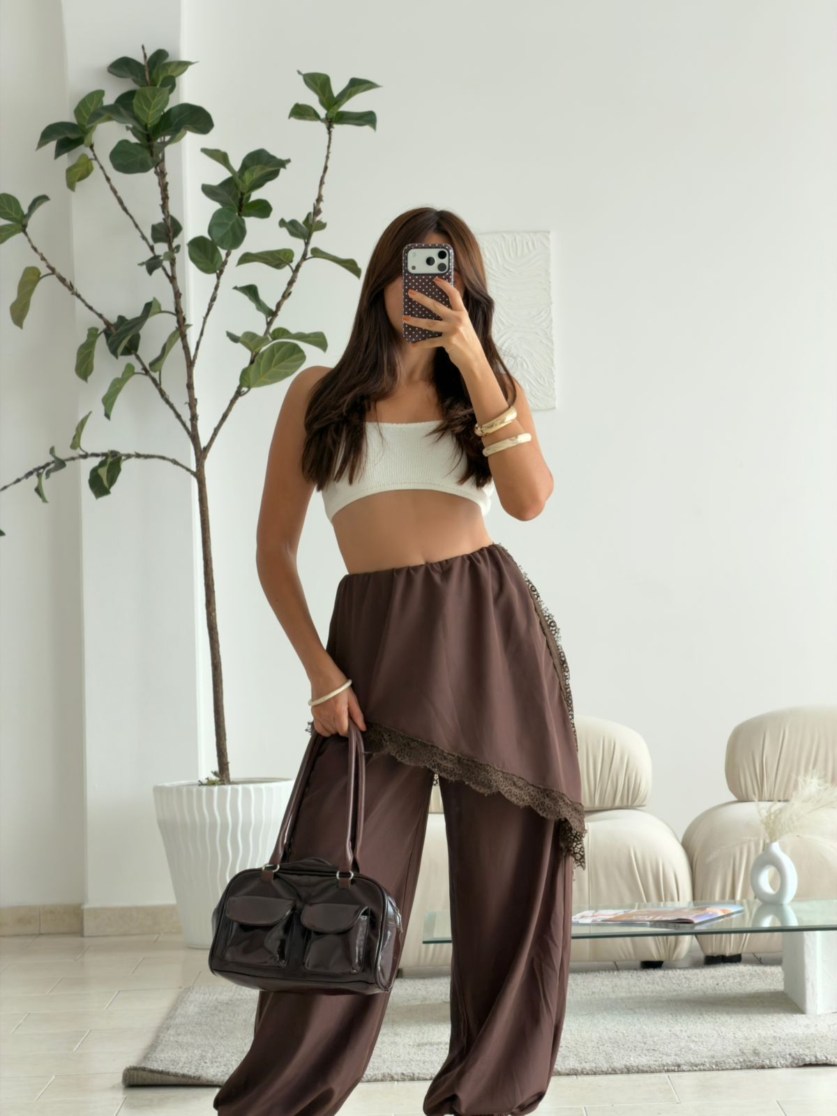 PANTALÓN LENCERO MOCHA RESORTE