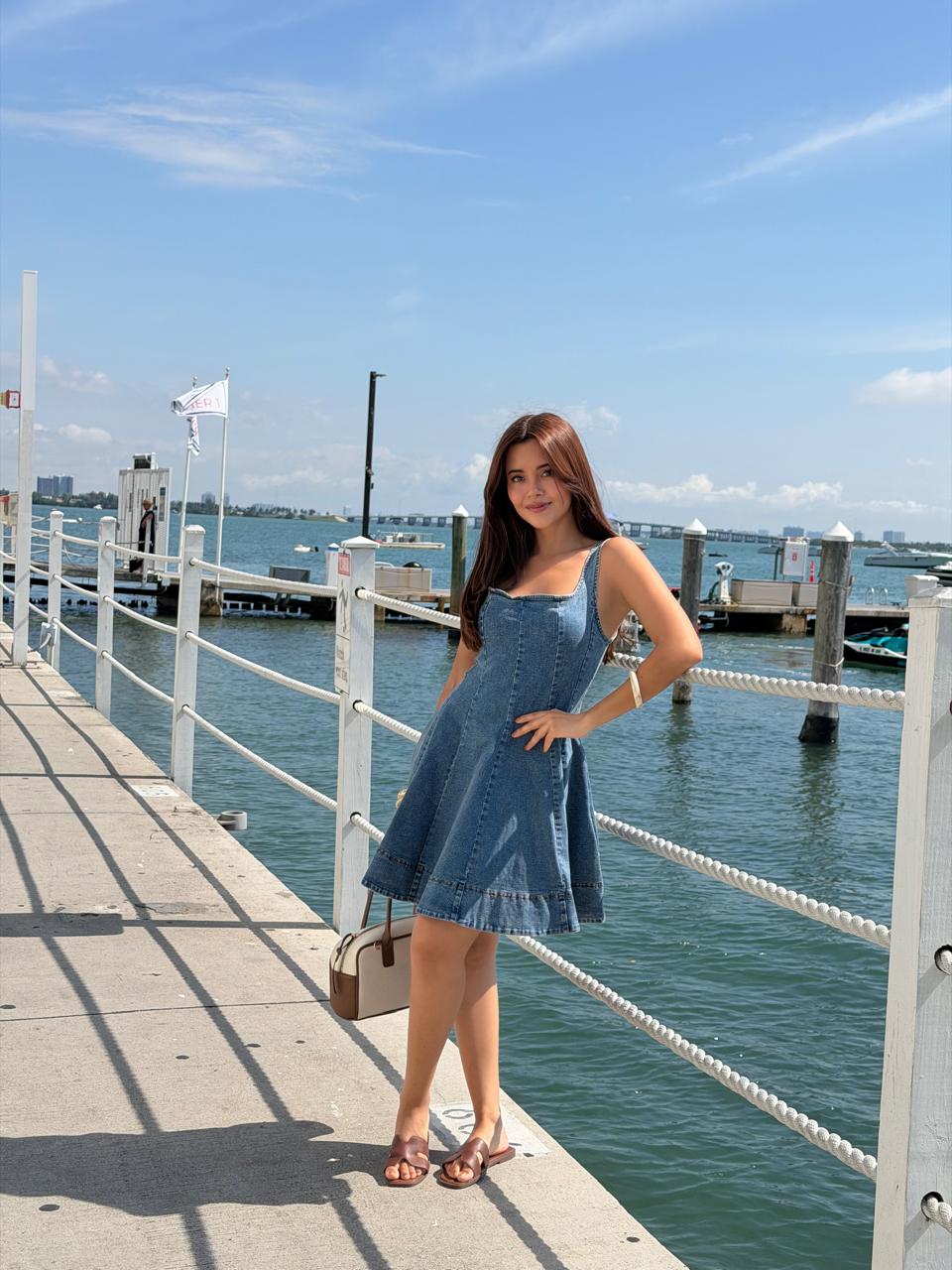 VESTIDO CORTO DENIM CORTE A