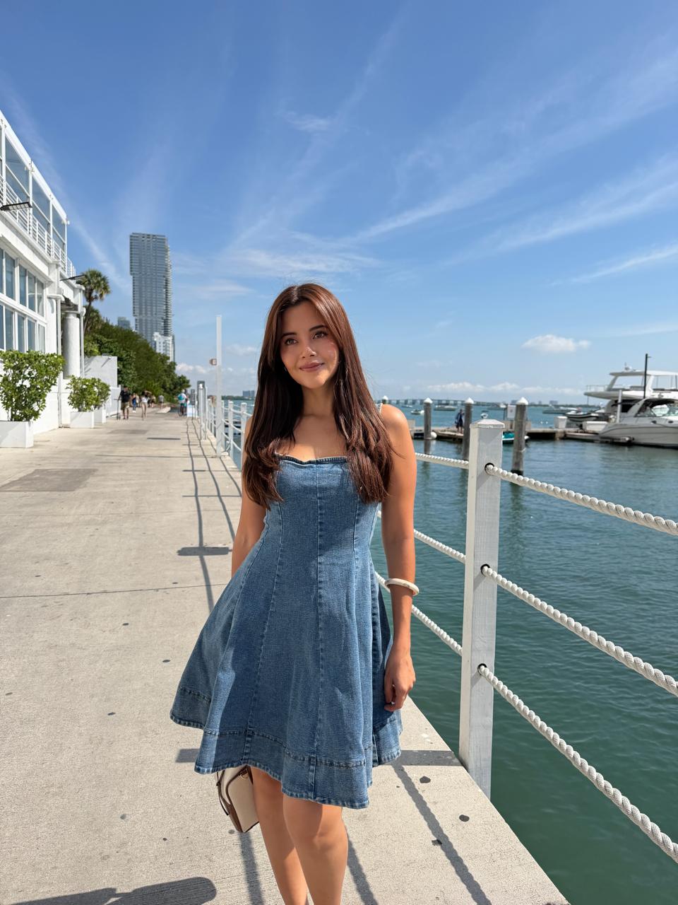 VESTIDO CORTO DENIM CORTE A