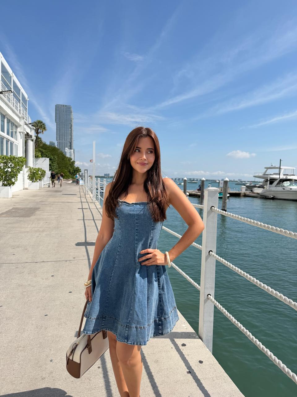 VESTIDO CORTO DENIM CORTE A