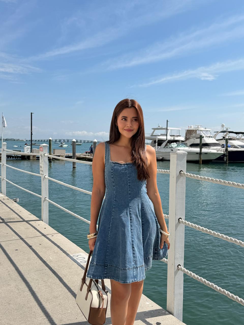 VESTIDO CORTO DENIM CORTE A