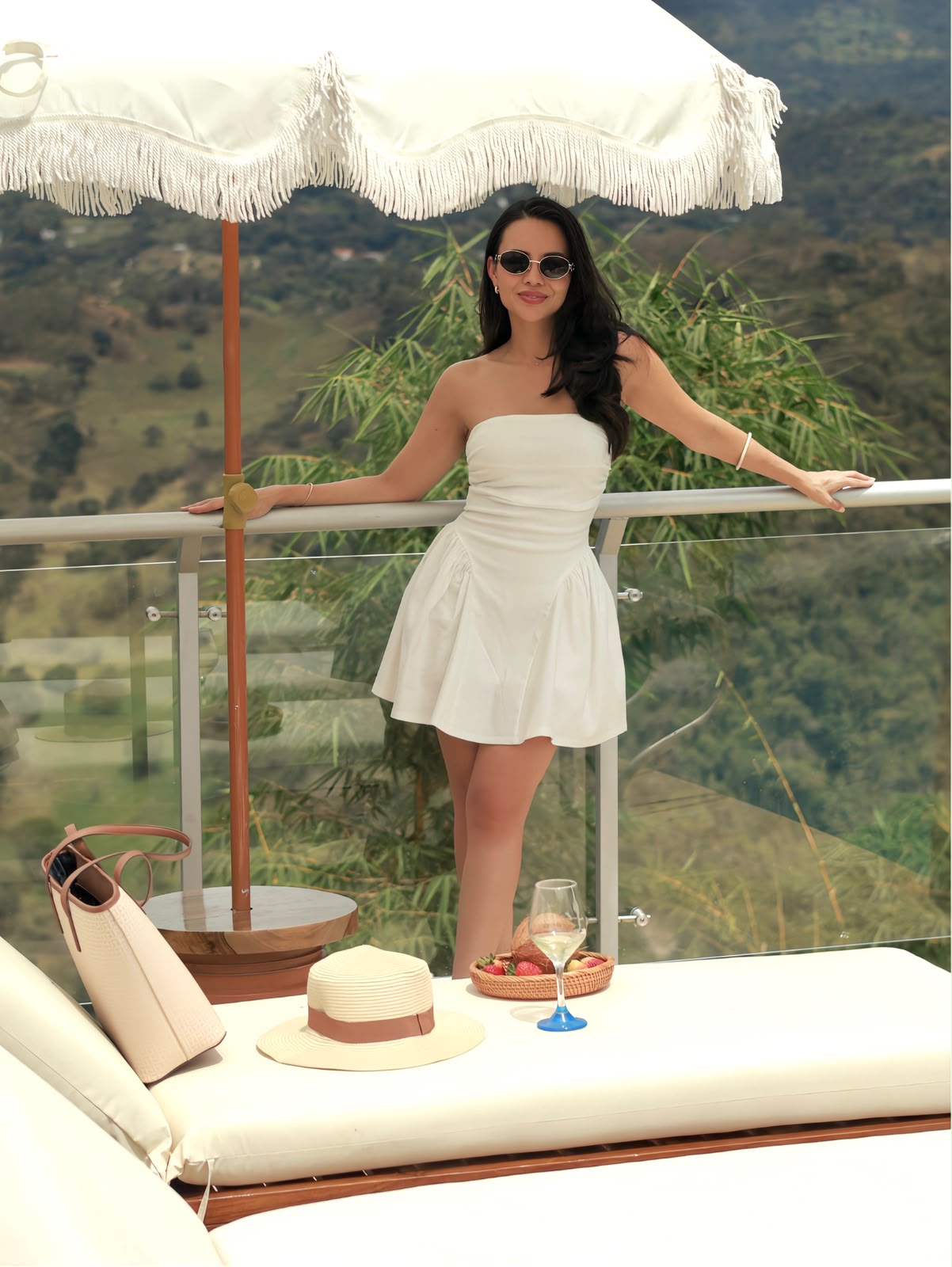 VESTIDO CORSET STRAPLESS BLANCO