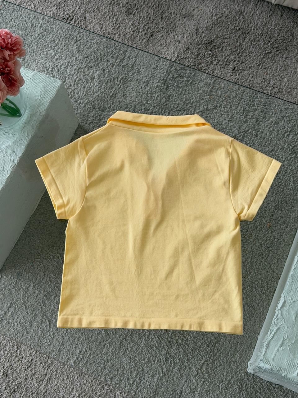 CROP TOP POLO AMARILLO