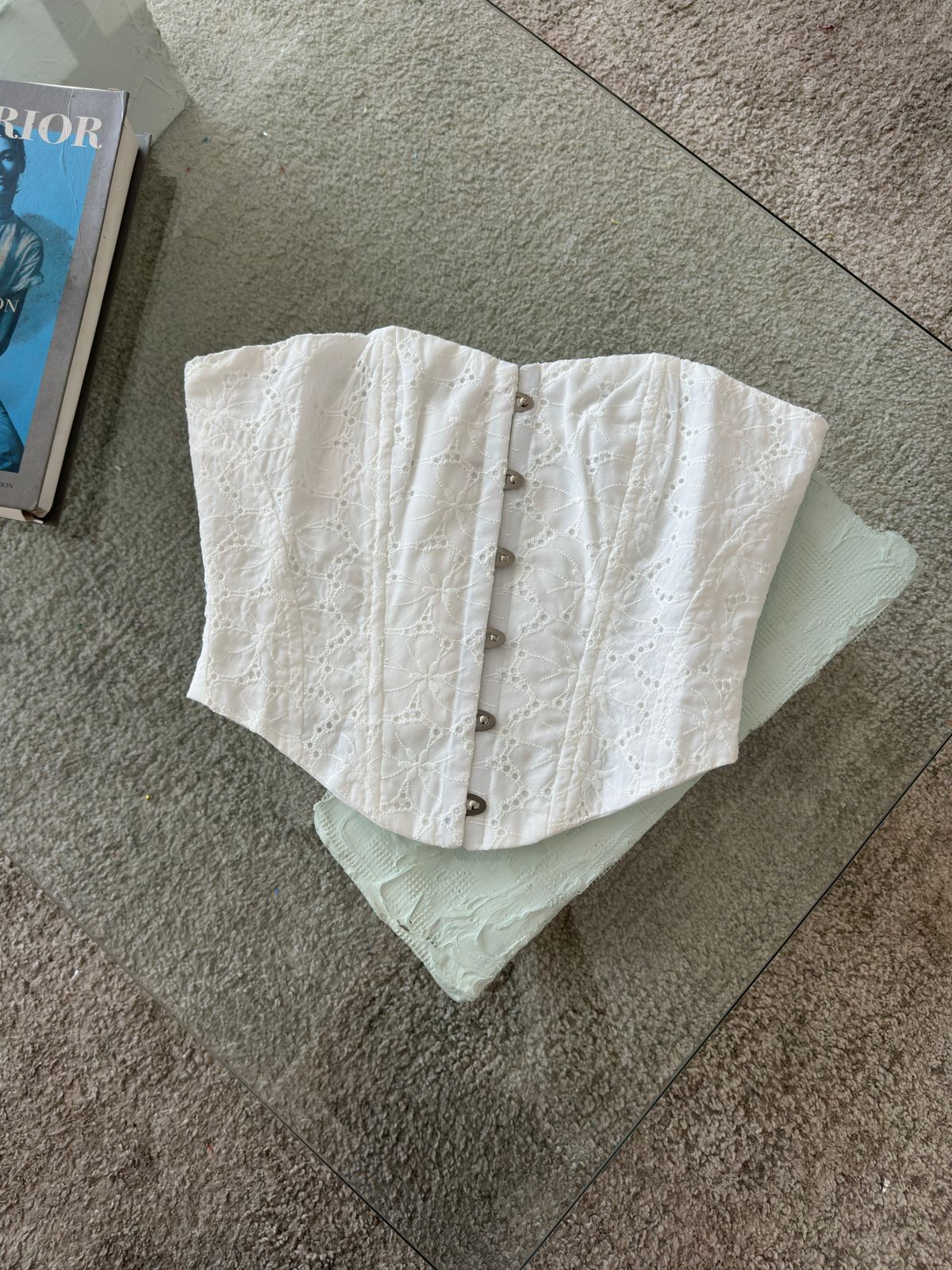 CORSET BLANCO OJALILLO FORRO DOBLE AJUSTE