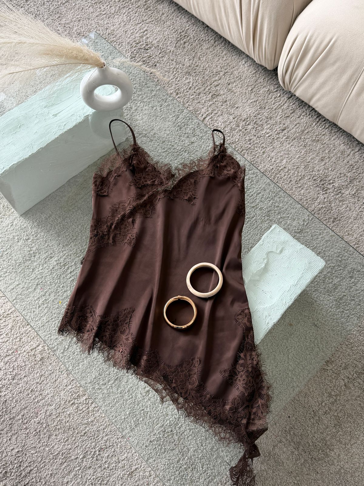 BLUSA LENCERA MOCHA